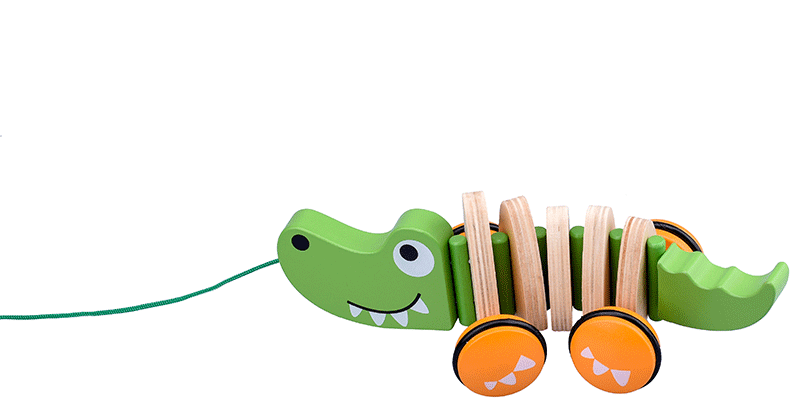 Wooden Nachziehtoy Krokodil - Lauf- & Activitytoy for kids and family play, image 2