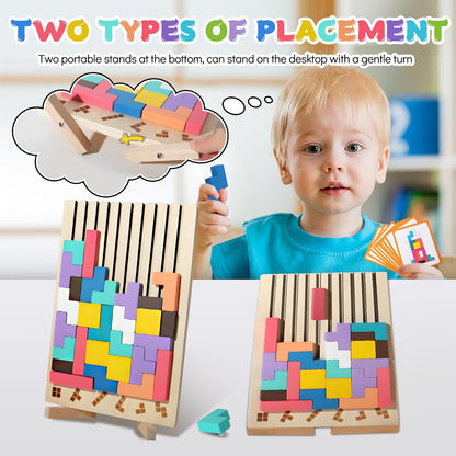 Wooden STEM toy developing problem solving skills in children