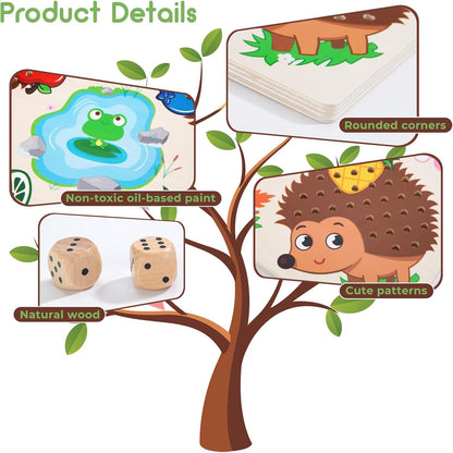 Wooden sticks counting learning game for kids
