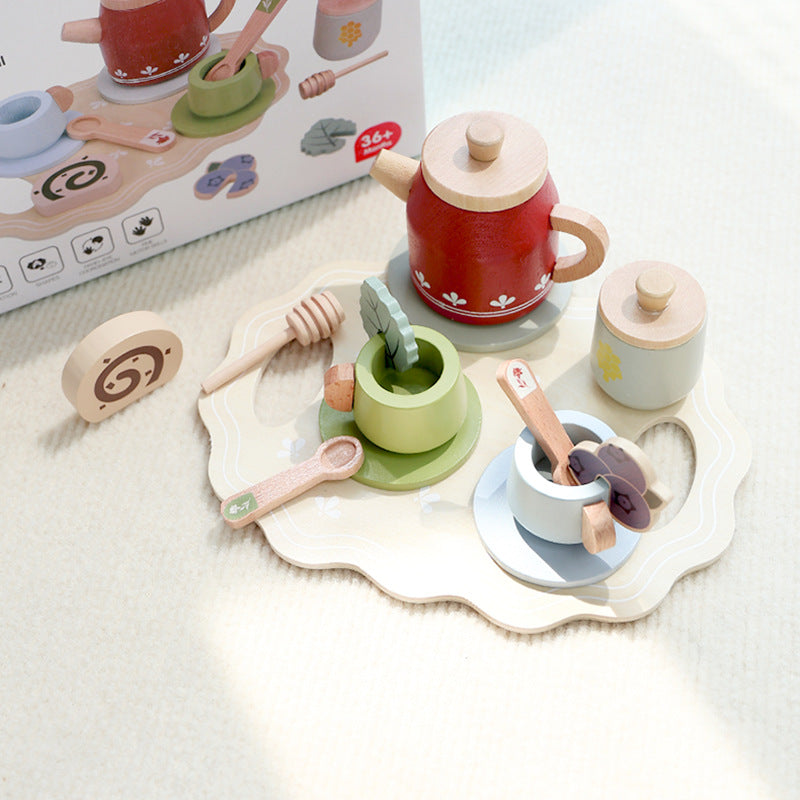 Wooden Tee Set Kids - Nachwithtagstee Spielset for kids and family play, image 1