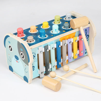 Natural wooden toy with smooth rounded edges safe for little hands