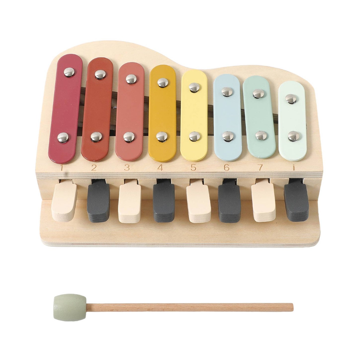 Wooden xylophone piano toy for kids with colorful keys